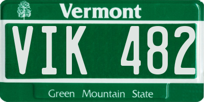 VT license plate VIK482