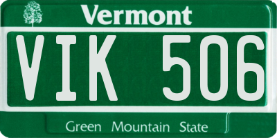 VT license plate VIK506