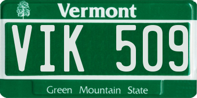 VT license plate VIK509