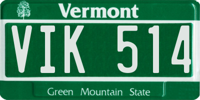 VT license plate VIK514
