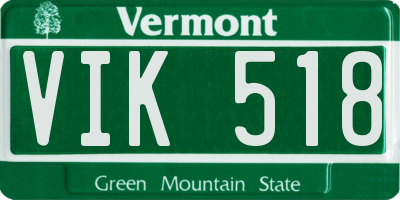VT license plate VIK518