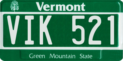 VT license plate VIK521