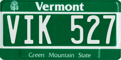 VT license plate VIK527