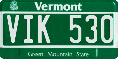 VT license plate VIK530