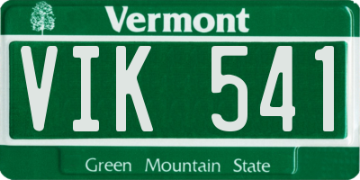 VT license plate VIK541