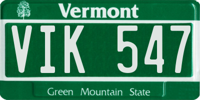 VT license plate VIK547