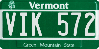 VT license plate VIK572