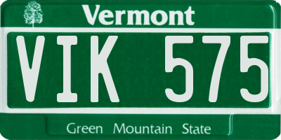 VT license plate VIK575