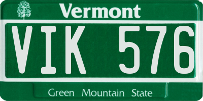 VT license plate VIK576