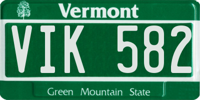 VT license plate VIK582