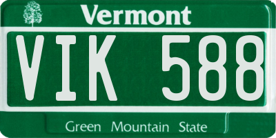 VT license plate VIK588