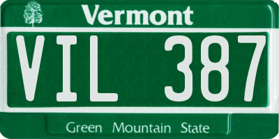 VT license plate VIL387