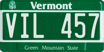 VT license plate VIL457