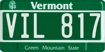 VT license plate VIL817