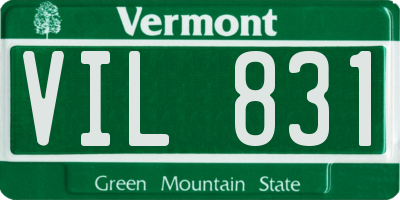 VT license plate VIL831