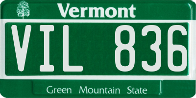 VT license plate VIL836