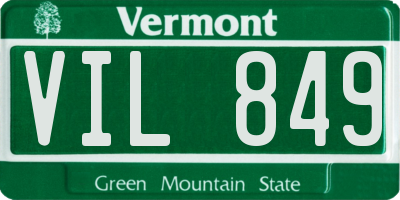 VT license plate VIL849