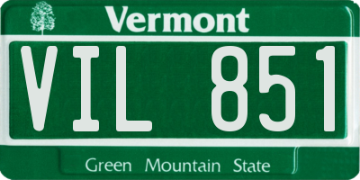 VT license plate VIL851