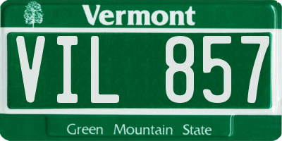 VT license plate VIL857