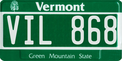 VT license plate VIL868