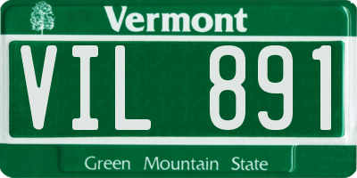 VT license plate VIL891