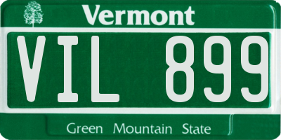VT license plate VIL899