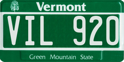 VT license plate VIL920