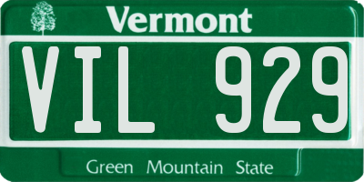 VT license plate VIL929