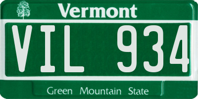 VT license plate VIL934