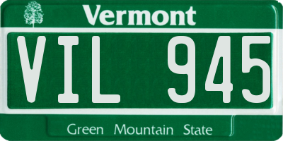 VT license plate VIL945