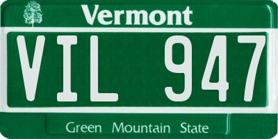 VT license plate VIL947
