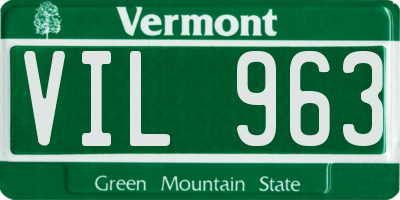 VT license plate VIL963