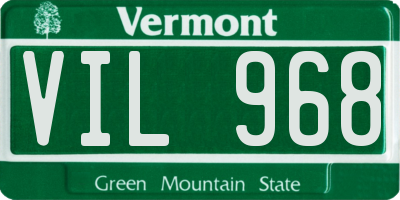 VT license plate VIL968