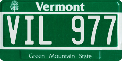 VT license plate VIL977