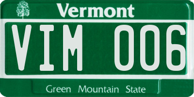 VT license plate VIM006