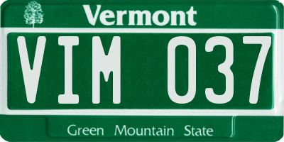 VT license plate VIM037