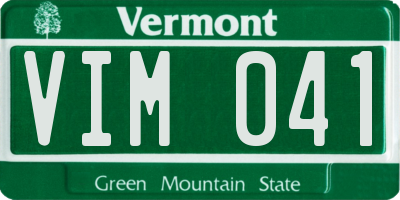 VT license plate VIM041