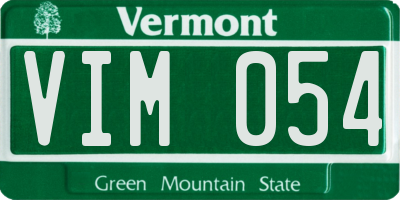 VT license plate VIM054