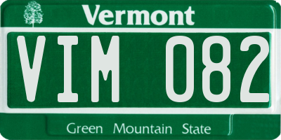 VT license plate VIM082