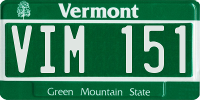 VT license plate VIM151