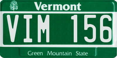 VT license plate VIM156