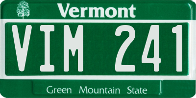 VT license plate VIM241