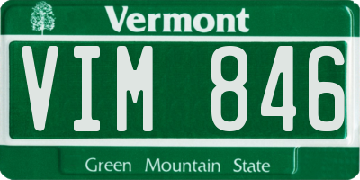 VT license plate VIM846