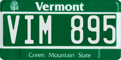 VT license plate VIM895