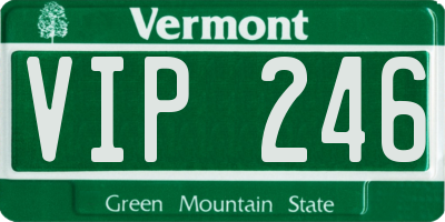 VT license plate VIP246