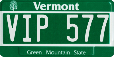 VT license plate VIP577
