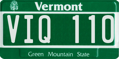 VT license plate VIQ110