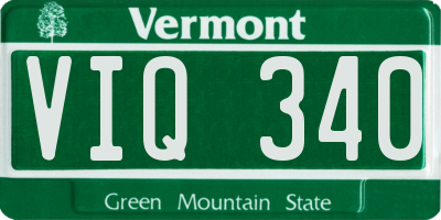 VT license plate VIQ340