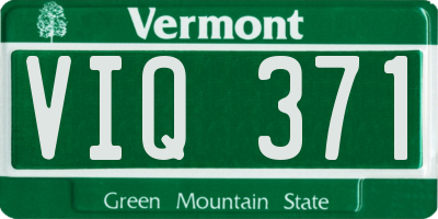 VT license plate VIQ371