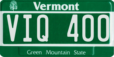VT license plate VIQ400